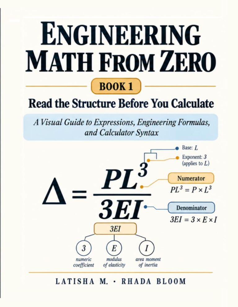 ENGINEERING MATH FROM ZERO : BOOK 1 – Read the Structure Before You Calculate: A Visual Guide to Expressions, Engineering Formulas, and Calculator Syntax