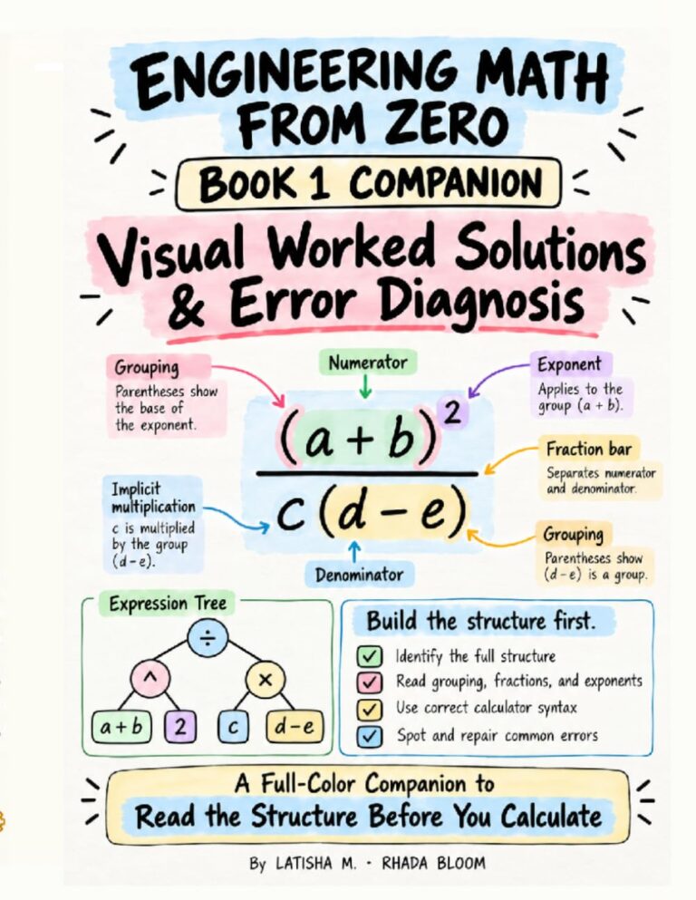 ENGINEERING MATH FROM ZERO: BOOK 1 COMPANION: Visual Worked Solutions & Error Diagnosis